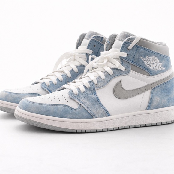 Air Jordan Blue and White Sneakers